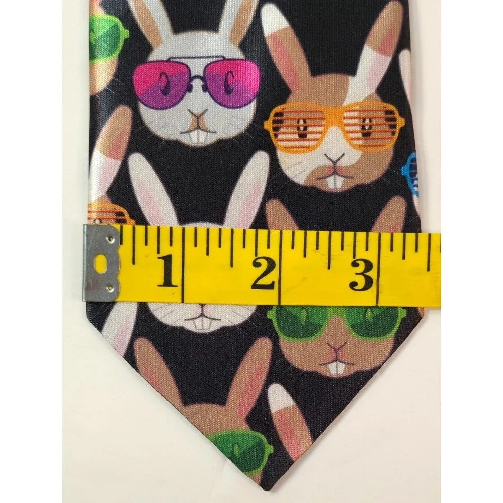 This Wear Novelty Rabbit Glasses Tie Fun Optician Theme Conversation Menswear - Picture 4 of 6